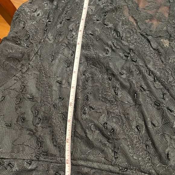 Marina women’s size 22 black lace Embellished, tiered stretch formal dress. - Picture 7 of 7